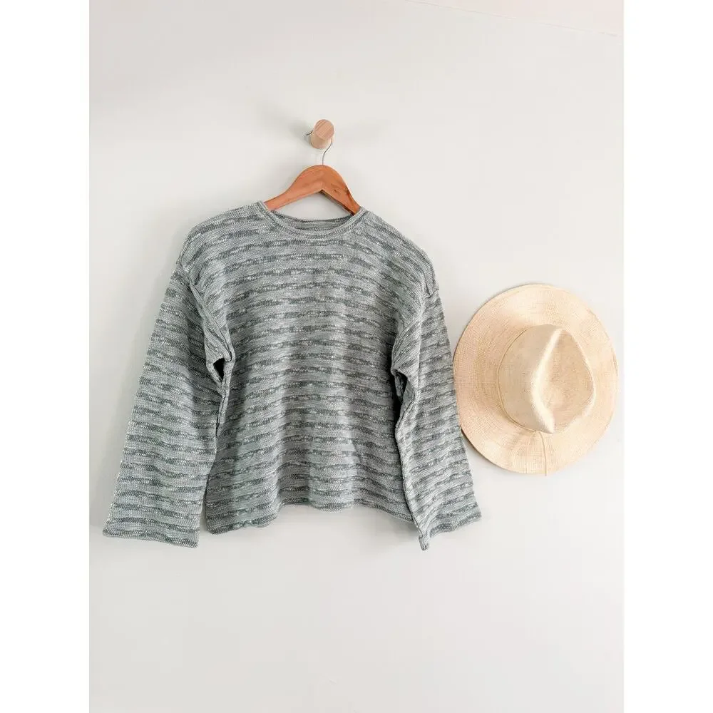 Madewell | NWT Crewneck Long Sleeve Knit Tee Blue Horizon Stripe | Sz XS